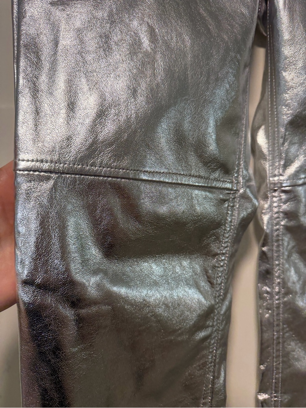Gap Metallic Silver Straight-Leg Pants *Concert* pants! - Picture 3 of 11